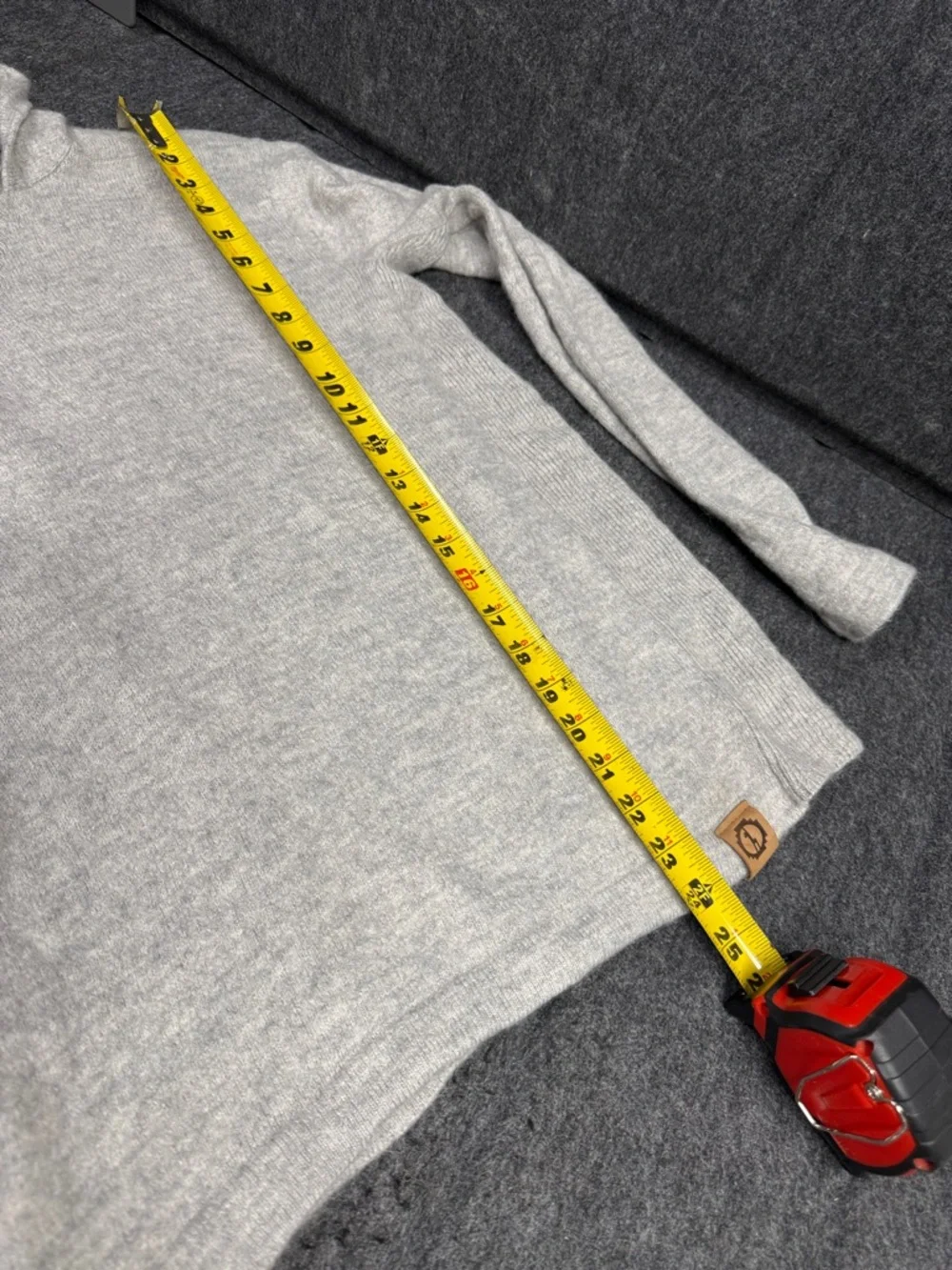 PAKA Men's Crewneck Sweater Hoodie in Light Gray Handmade.